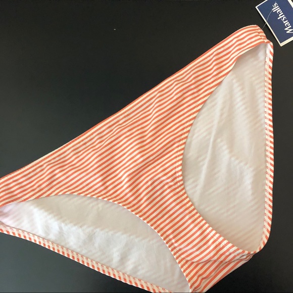 aerie Other - Aerie NWT Orange White striped Bikini bottom XL